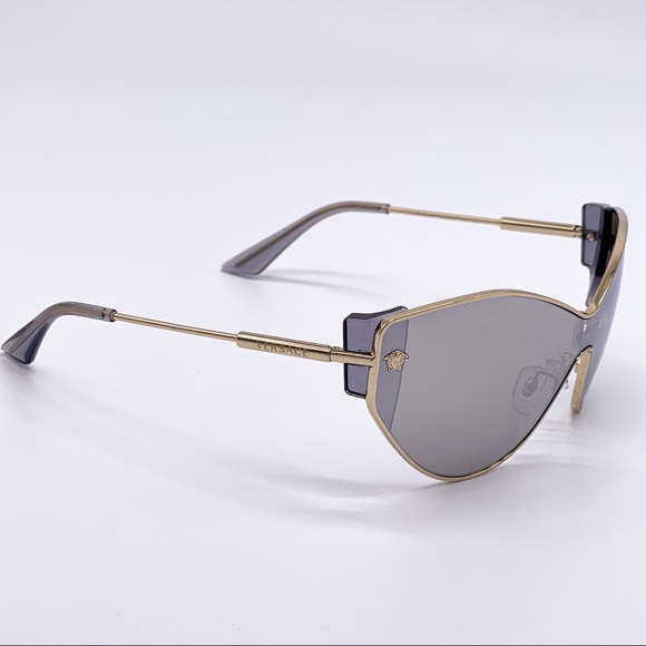 NEW VERSACE VE2239 1252/6G SILVER CAT EYE SUNGLASSES VERSACE VE 2239 - Picture 11 of 13